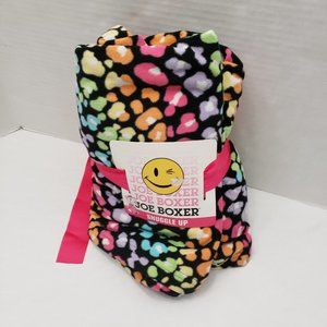 Joe Boxer Snuggle Up Snuggle Shirt Blanket Cheetah